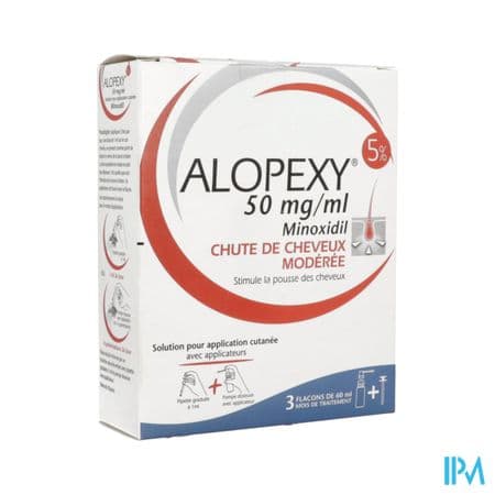 Alopexy 5% Solution Pour Application Cutanee 60ml X3