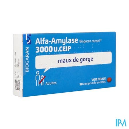 Alfa Amylase Biogaran Conseil 3000u Ceip Comprime 18 — Pharmacie Pharmavance Hauts De Suresnes