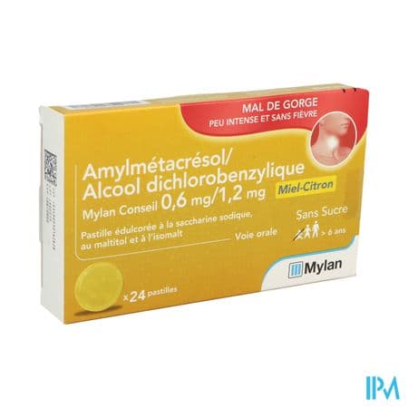 Amylmetacresol Alcool Dichlorobenzylique Viatris Conseil Miel Citron Pastille 24