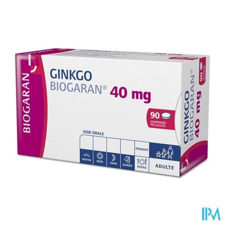 GINKGO 40MG BIOGARAN CPR 90