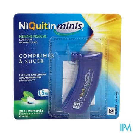 NIQUITINMINIS 1,5MG MENTH CP S/S20 — Grande Pharmacie de Grenelle