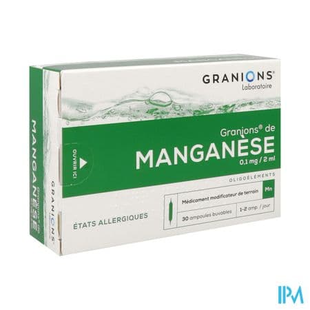 GRANIONS MANGANESE AMP BUV 2ML 30 — La Grande Pharmacie du Bac