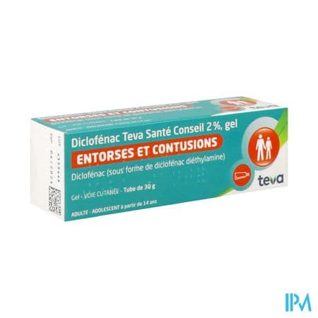 DICLOFENAC 2% TEVA CONS GEL TUB30G