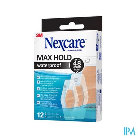 Nexcare 3m Maxhold Wtp Assortiment 3 Tailles 12