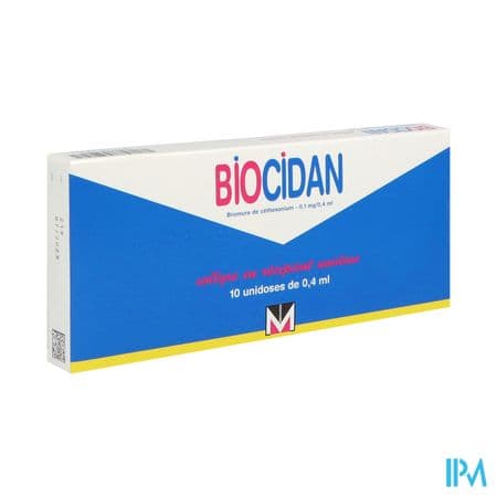 BIOCIDAN 0,1MG/0,4ML COL DOSE 10