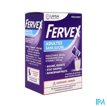 FERVEX ADULTES S/S SACHET 8