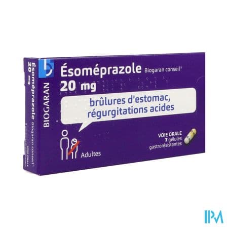 Esomeprazole Biogaran Conseil 20mg Gelule Gastroresistante 7