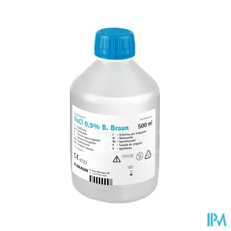 B Braun Nacl 0.9% Solution D'irrigation Ecotainer Flacon Plastique 500ml