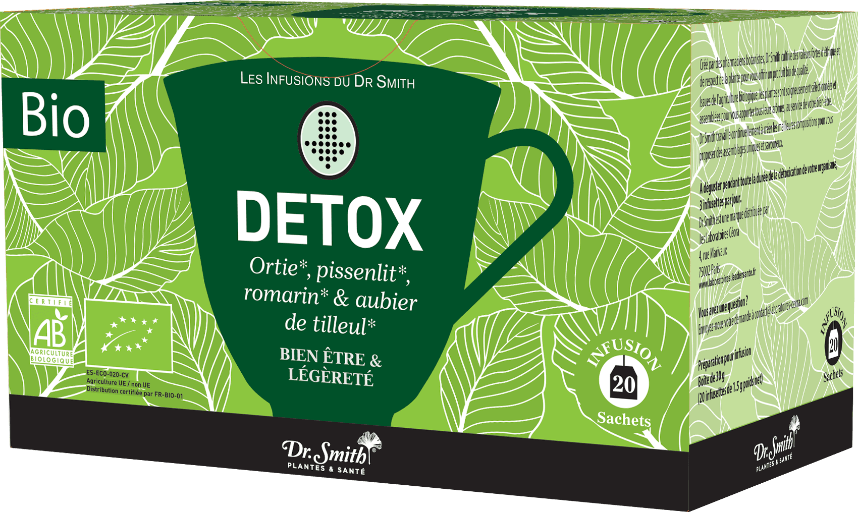 DR SMITH TIS BIO DETOX SACH 20 — Pharmacie du Flore