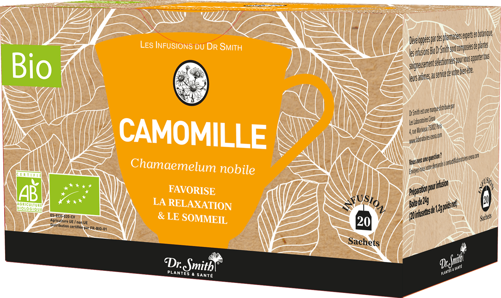 DR SMITH TIS BIO CAMOMILLE SACH 20 — Pharmacie de Bois Lemaitre - Marseille