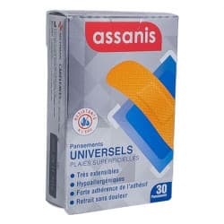 ASSANIS PANSEMENT UNIVERSEL X30 — Pharmacie Pharmagreen Boucicaut