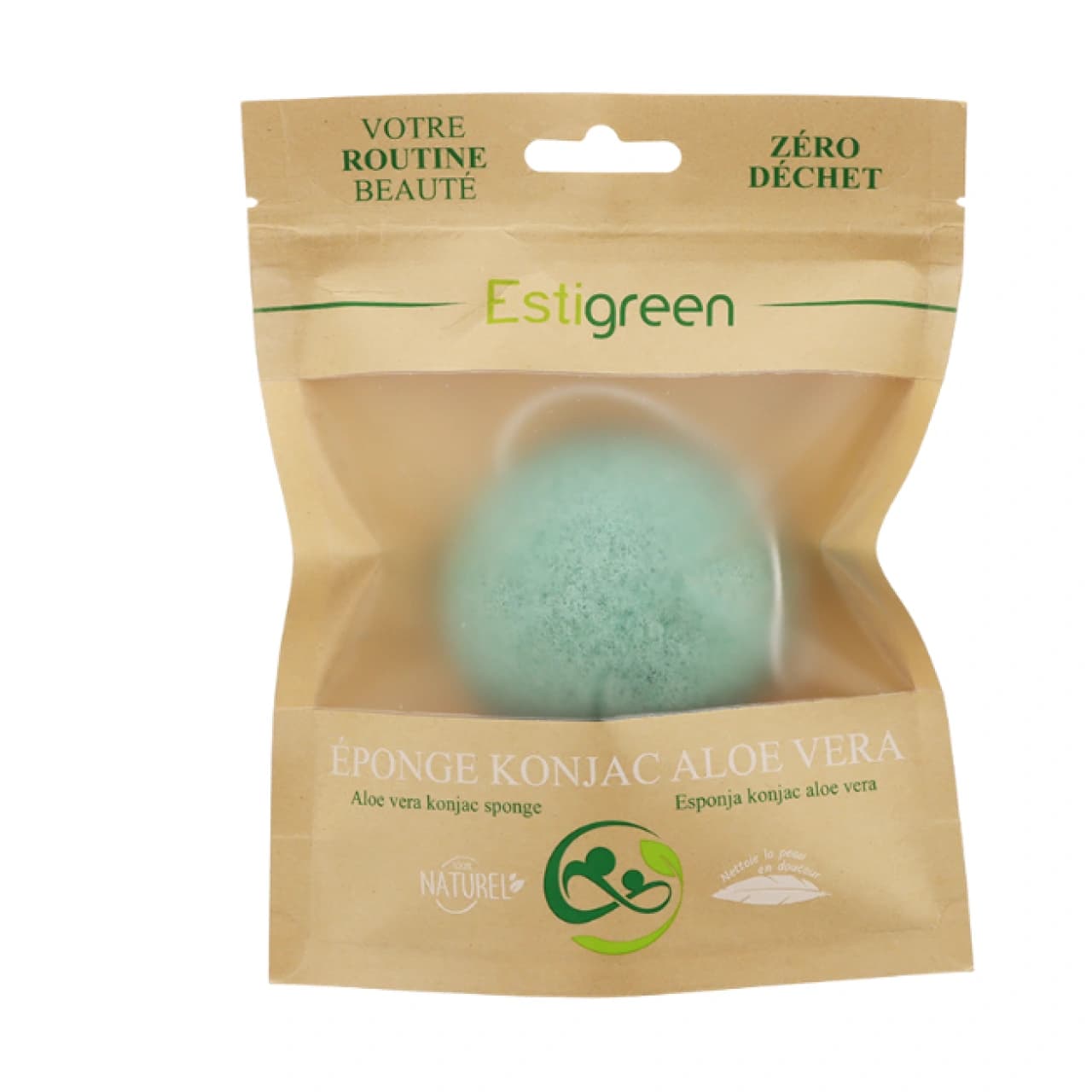ESTIGREEN EPONGE KONJAC ALOE 1 — Pharmacie Lafayette de Roubaix