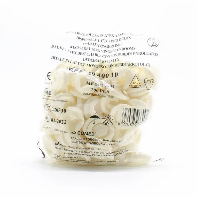 COMED DOIGTIER ROULE LATEX TM X100 — Pharmacie Saint Agricol