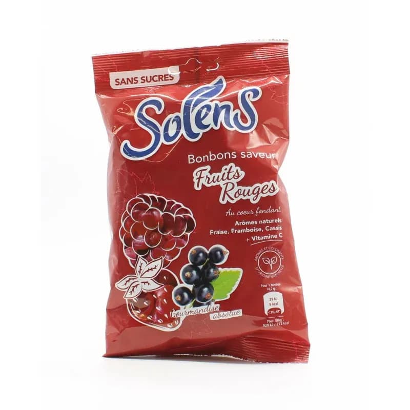 SOLENS S/SUC BONBON FRUIT RGE 100G — Pharmacie Tasseel