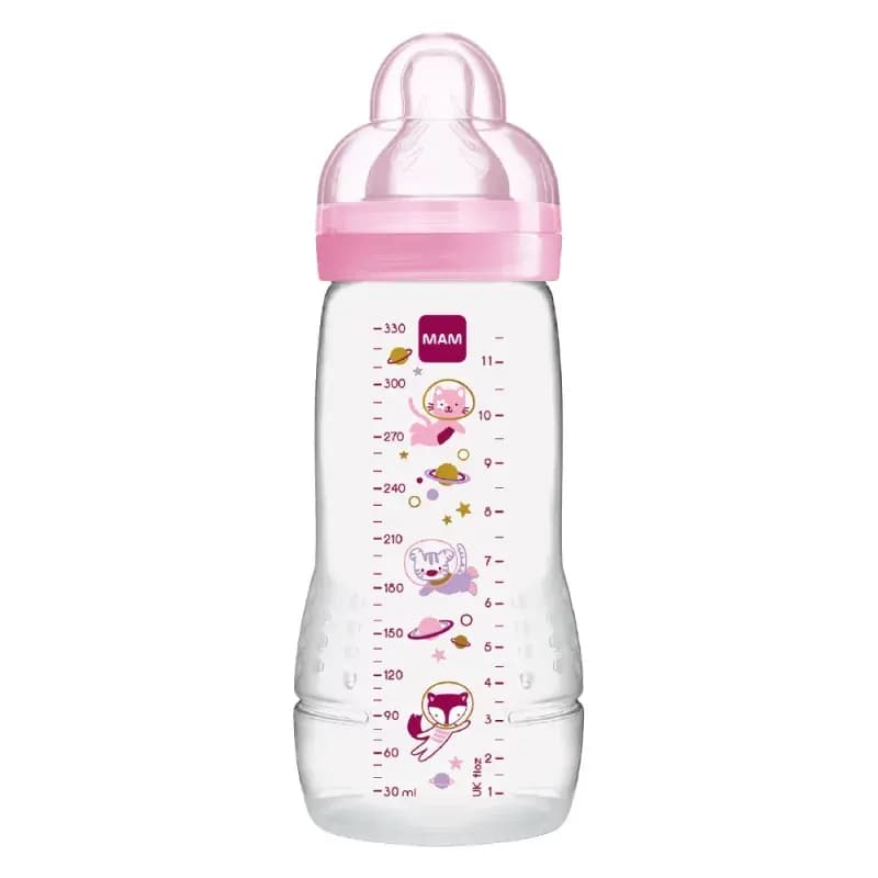 Mam Biberon Easy Active 2ème Âge Débit X Conte de Fée Rose, 330 ml — Nouvelle Pharmacie Serrier