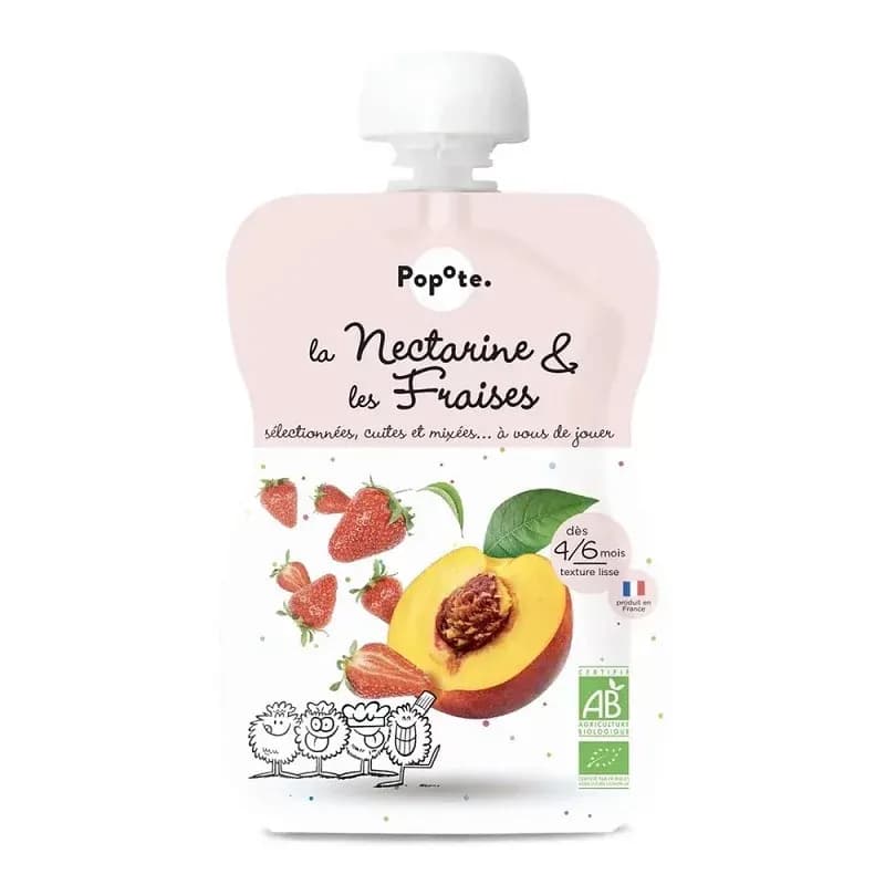 POPOTE COMPOTE NECTAR/FRAISE 120G — Pharmacie Europe Poitiers