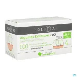 SOLUDIAB AIG PRO5 4MM 32G 100 — Pharmacie Europe Poitiers