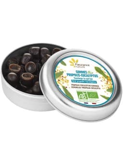 Fleurance Nature Gommes Propolis Eucalyptus Bio Boite Metal 35g — Pharmacie du Vercors