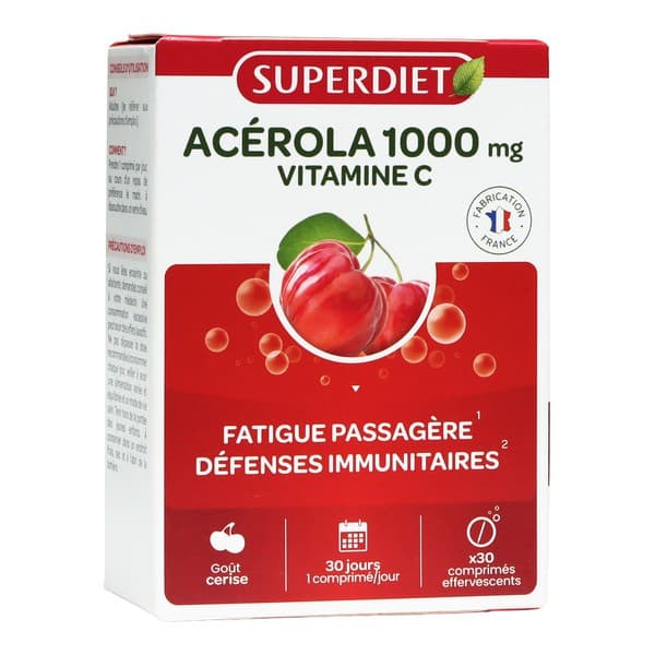 ACEROLA 1000+VITC CPR EFF TB30 — Pharmacie de Bois Lemaitre - Marseille