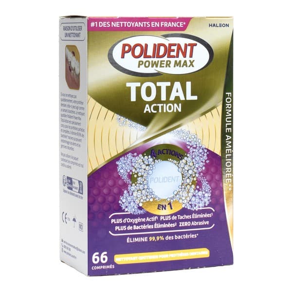 POLIDENT NETTOY TOTAL ACTION CPR66 — pharmacie onehealth