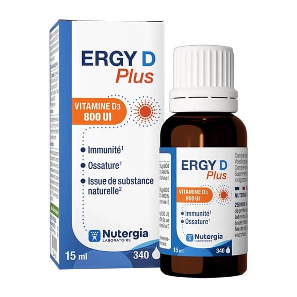 ERGY D PLUS 800UI GTTE BUV 15ML — Pharmacie foch - Cenon