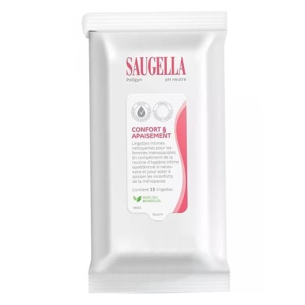SAUGELLA LINGETTES CONFORT ET APAISEMENT X 15 — Pharmacie des Rives du Cher