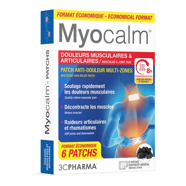 3C PHARMA MYOCALM PATCH X6 — Grande Pharmacie Lazare Carnot 7j/7