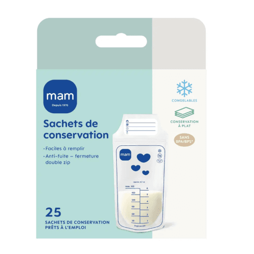 MAM SACHET CONSERVATION 180MLX25 — Pharmacie Erlon
