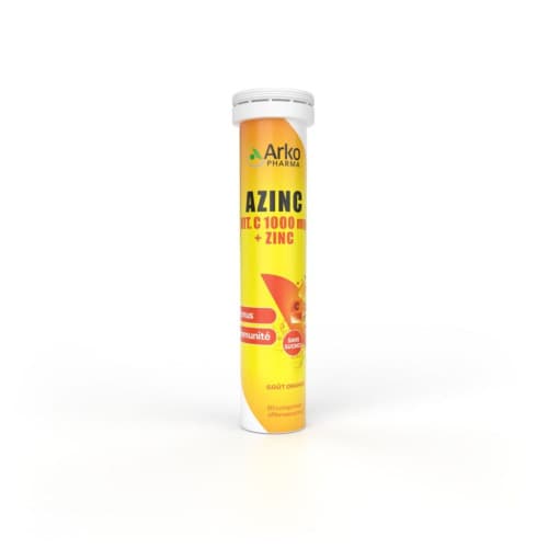 AZINC VIT C 1000MG+ZINC CPR EFF 20 — Pharmacie de la Gare