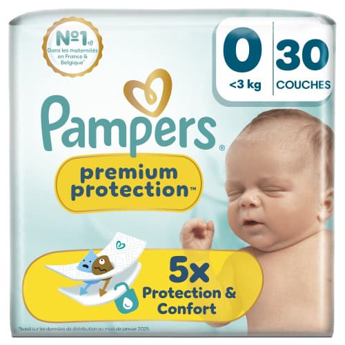 PAMPERS PREM PROT CCHE T0 <3KG PAQ/30 — Grande Pharmacie de la Gare - Sartrouville