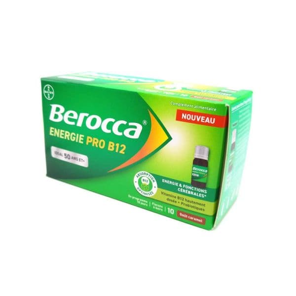 BEROCCA ENERGIE PRO B12 10X10ML — Pharmacie Pharmavance Saint Ouen