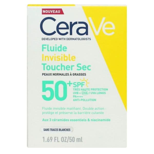 CERAVE SOL FLUIDE INV SPF50+ 50ML — Pharmacie Allauch Village