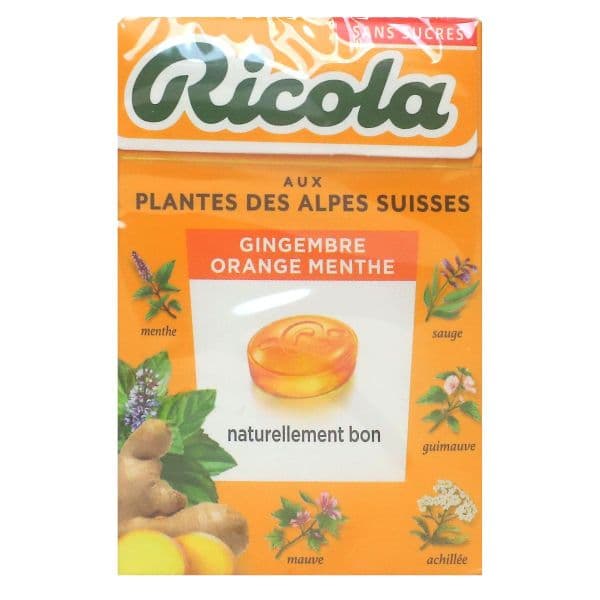 RICOLA BONBON GINGEM/ORANGE/MENTHE — Pharmacie Lafayette de Roubaix