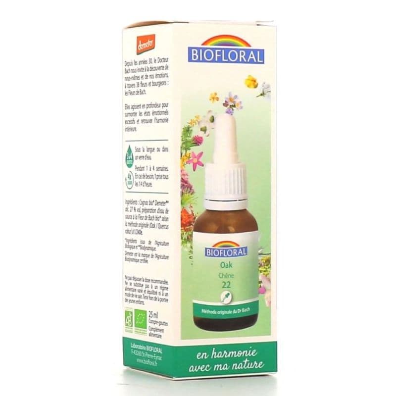 Biofloral Fleurs de Bach Chêne 22 Bio, 25 ml — Pharmacie St Honoré - Amiens